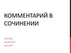 Комментарий в сочинении