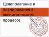 Целеполагание и планирование в воспитательном процессе