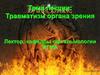 Травматизм органа зрения