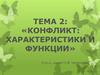 Характеристики и функции конфликта. (Тема 2)