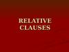 Relative clauses