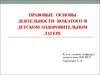 Правовые основы деятельности вожатого в детском оздоровительном лагере