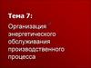 Тема 7: Организация энергетического обслуживания производственного процесса