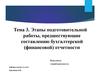 Тема 3. Этапы подготовительной работы, предшествующие составлению бухгалтерской (фианнсовой) отчетности