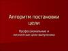 Алгоритм постановки цели