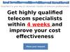 Get highly qualifed telecom specialists within 4 weeks and improve your cost effectiveness