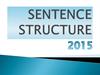 Sentence structure