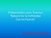 Bekannte Schriftsteller Deutschlands