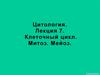 Клеточный цикл. Митоз. Мейоз