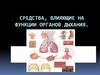 Средства, влияющие на функции органов дыхания
