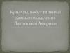 Культура, побут та звичаї давнього населення Латинської Америки