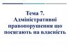 Адміністративні правопорушення що посягають на власність