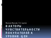 Факторы чувствительности покупателей к уровню цен