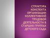 Структура конспекта организации коллективной трудовой деятельности в старших группах детского сада