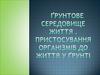 Ґрунтове середовище життя . Пристосування організмів до життя у ґрунті