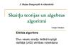 Skaitļu teorijas un algebras. Algoritm