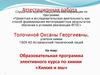 Аттестационная работа. Образовательная программа элективного курса по химии «Химия и мы»