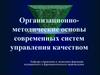 Организационно-методические основы современных систем управления качеством