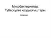 Микобактериялар. Туберкулез қоздырғыштары