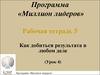 Как добиться результата в любом деле (Урок 4)