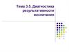 Диагностика результативности воспитания