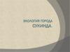 Экология города Сукинда