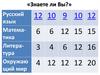 Викторина «Знаете ли Вы?»