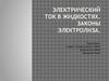 Электрический ток в жидкостях. Законы электролиза