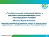 Государственная поддержка развития предпринимательства в Ленинградской области