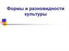 Формы и разновидности культуры