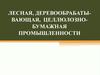 Лесная, деревообрабаты-вающая, целлюлозно-бумажная промышленности