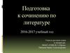 Подготовка к сочинению по литературе