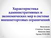 Характеристика административных и экономических мер в системе внешнеторговых ограничений