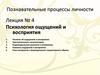 Познавательные процессы личности