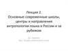 Основные современные школы, центры и направления антропологии языка в России и за рубежом. (Лекция 2)