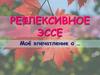 Рефлексивное эссе. Моё впечатление о …