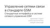 Управление сетями связи в стандарте GSM. Стандартные интерфейсы в системе сетевого управления GSM