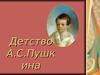 Детство А.С.Пушкина