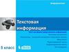 Текстовая информация