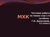 МХК. Тестовая работа по темам глав 1-4