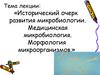 Исторический очерк развития микробиологии. Медицинская микробиология. Морфология микроорганизмов