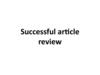 Successful article review