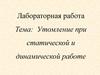 Лабораторная работа: Скелет и мышцы. Утомление при статической и динамической работе
