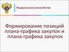 Формирование позиций плана-графика закупок и плана-графика закупок