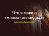 Что я знаю о «малых голландцах» (урок-конференция)