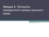 Принципы гражданского процессуального права. (Лекция 2)