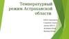 Температурный режим Астраханской области