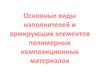 Наполнители и армирующие элементы полимерных композиционных материалов. (Тема 4)