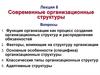 Современные организационные структуры