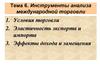 Инструменты анализа международной торговли